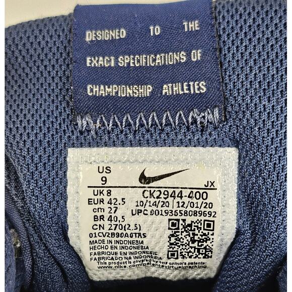 NIKE MEN'S VENTURE RUNNER – BLUE SUEDE & MESH SNEAKERS - SIZE 9 - Picture 6 of 11